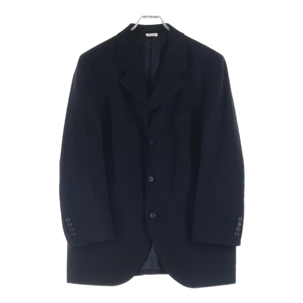 COMME des GARCONS HOMME DEUX(コムデギャルソン オムドゥ) 24AW AD2024 ストライプ ウール セットアップスーツ シングルテーラードジャケット スラックスパンツ ブラック DN-J030/DN-P031