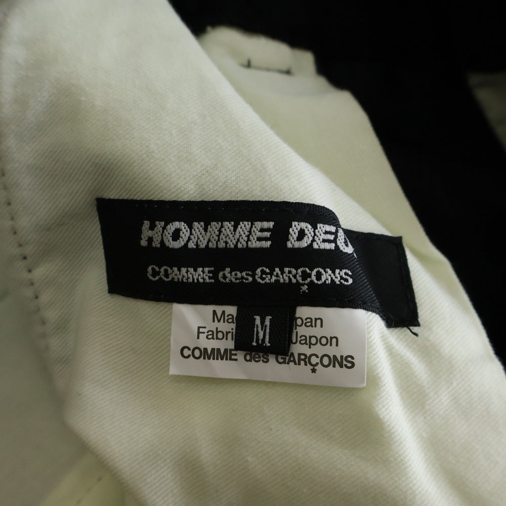 COMME des GARCONS HOMME DEUX(コムデギャルソン オムドゥ) 24AW AD2024 ストライプ ウール セットアップスーツ シングルテーラードジャケット スラックスパンツ ブラック DN-J030/DN-P031