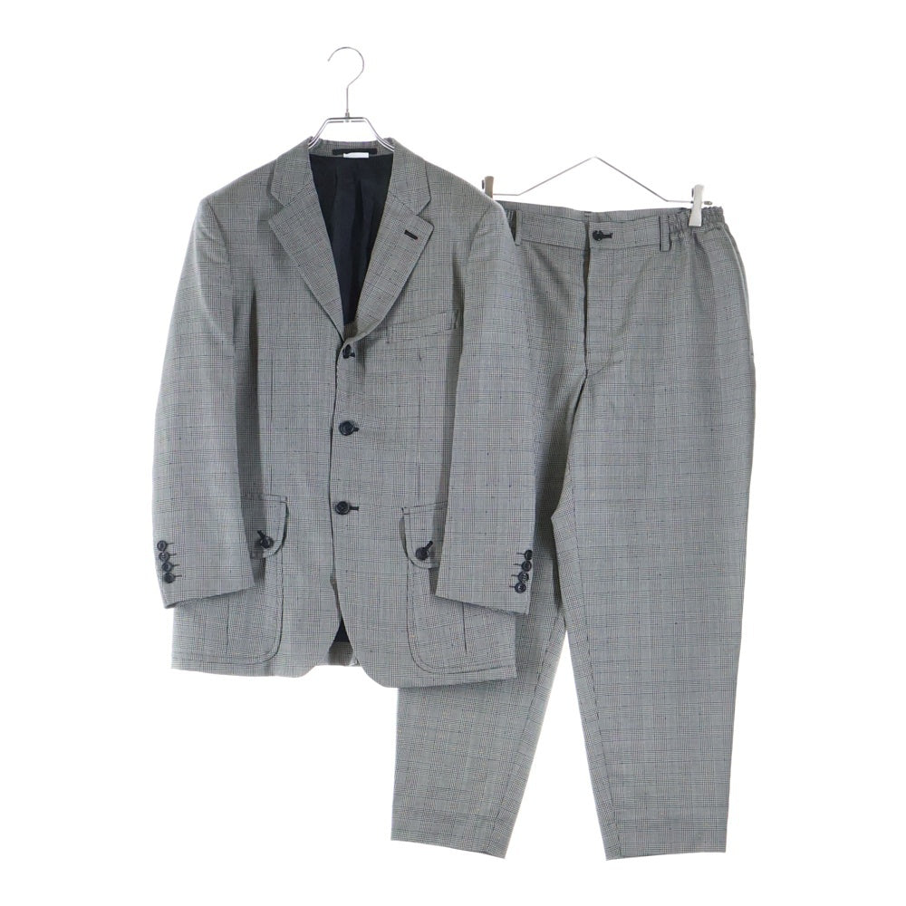 COMME des GARCONS HOMME DEUX(コムデギャルソン オムドゥ) 22SS AD2021 グレンチェック セットアップスーツ シングルテーラードジャケット スラックスパンツ グレー DI-J040/DI-P038