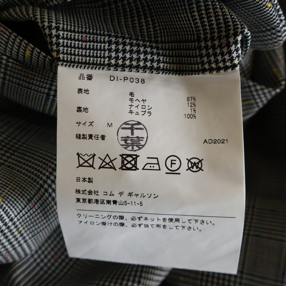 COMME des GARCONS HOMME DEUX(コムデギャルソン オムドゥ) 22SS AD2021 グレンチェック セットアップスーツ シングルテーラードジャケット スラックスパンツ グレー DI-J040/DI-P038