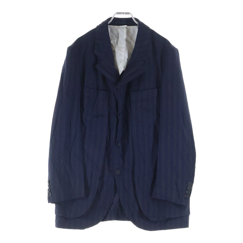 COMME des GARCONS HOMME DEUX(コムデギャルソン オムドゥ) 24SS AD2023 ストライプ セットアップスーツ シングルテーラードジャケット スラックスパンツ ネイビー DM-J030/DM-P028