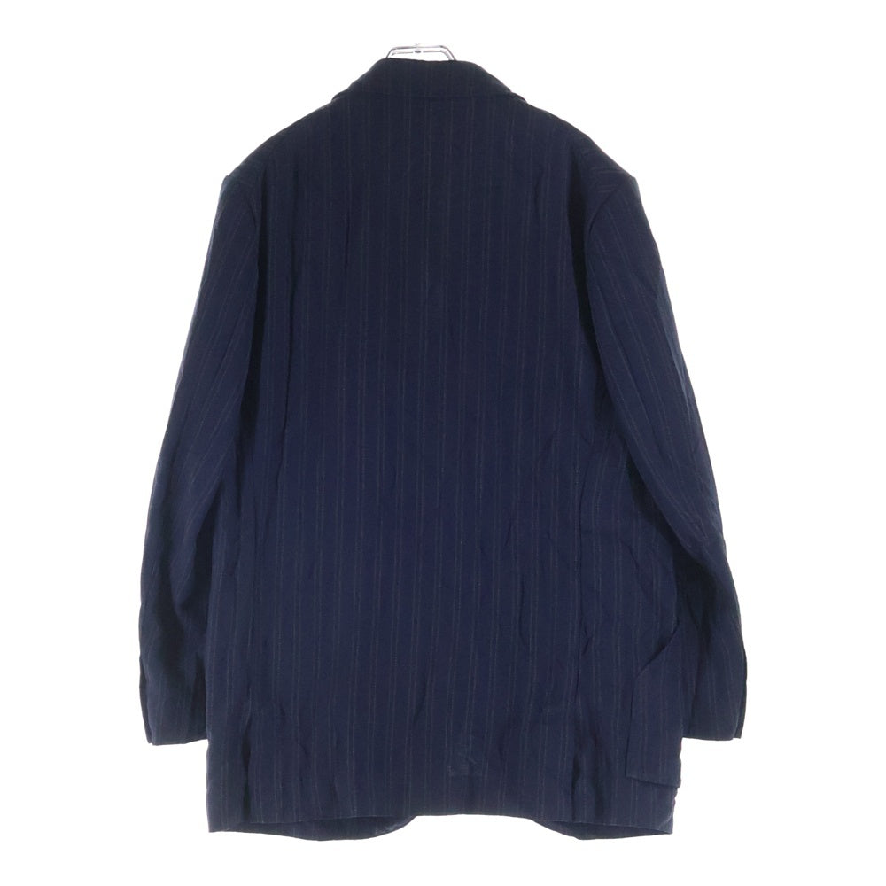 COMME des GARCONS HOMME DEUX(コムデギャルソン オムドゥ) 24SS AD2023 ストライプ セットアップスーツ シングルテーラードジャケット スラックスパンツ ネイビー DM-J030/DM-P028