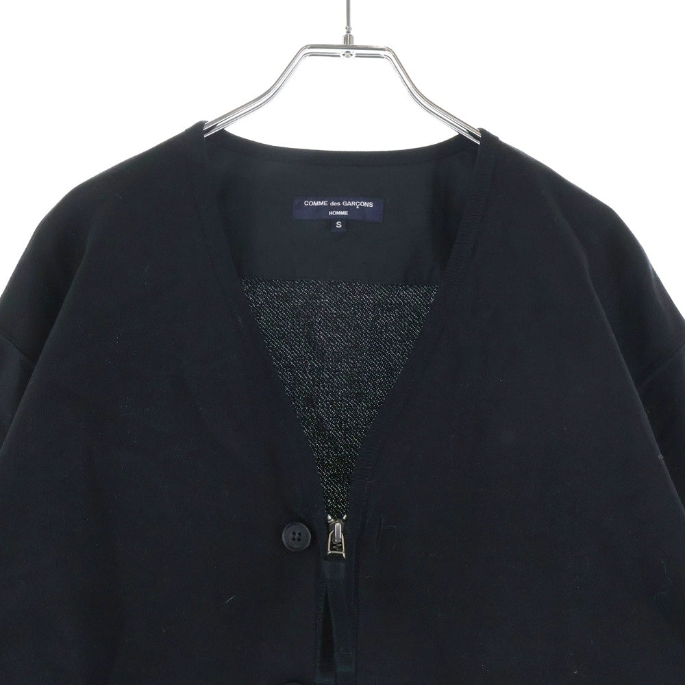 COMME des GARCONS HOMME(コムデギャルソンオム) 25AW AD2025 バックサテン コットンシャツジャケット ブラック HP-J015