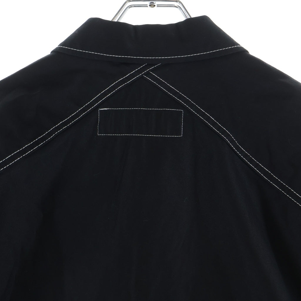 COMME des GARCONS HOMME(コムデギャルソンオム) 25AW AD2025 バックサテン コットンシャツジャケット ブラック HP-J015