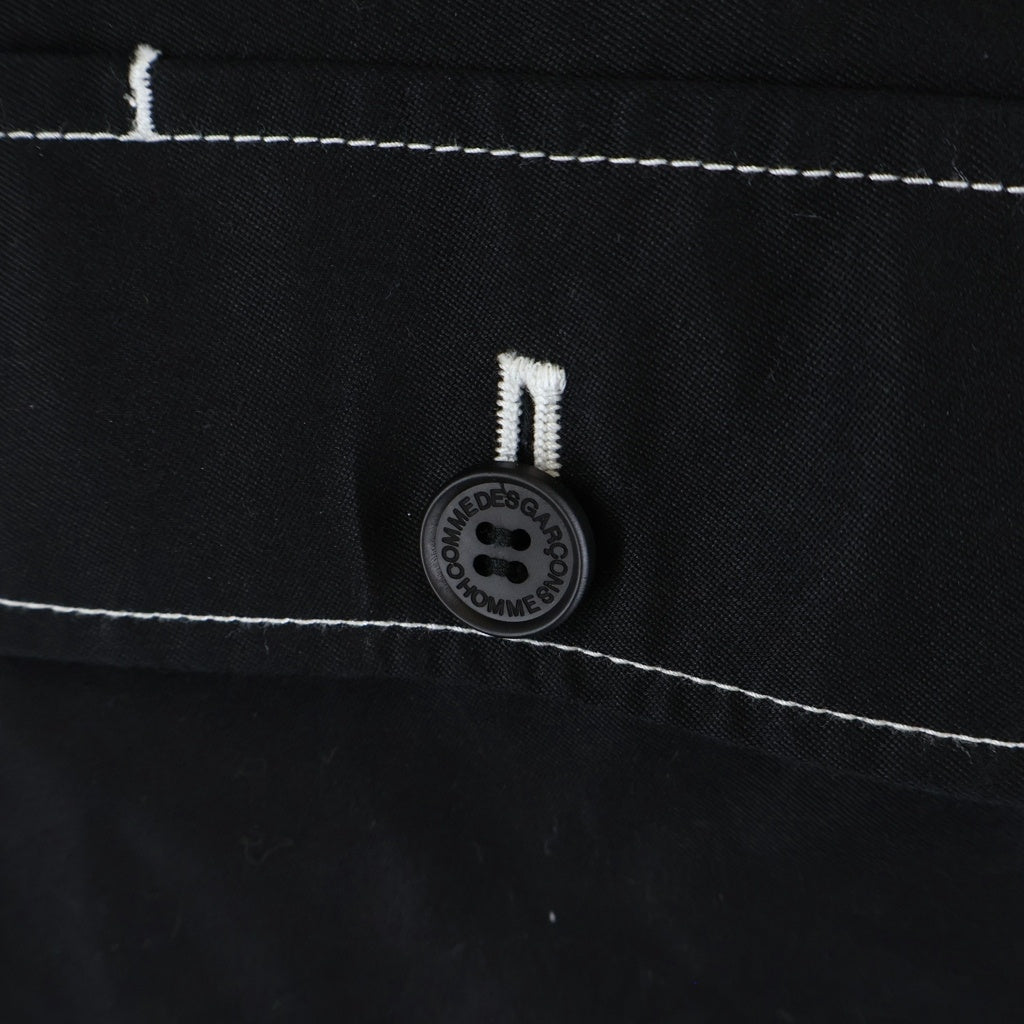COMME des GARCONS HOMME(コムデギャルソンオム) 25AW AD2025 バックサテン コットンシャツジャケット ブラック HP-J015