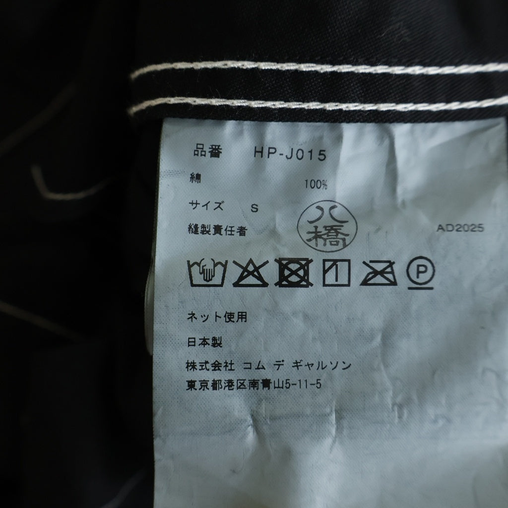 COMME des GARCONS HOMME(コムデギャルソンオム) 25AW AD2025 バックサテン コットンシャツジャケット ブラック HP-J015