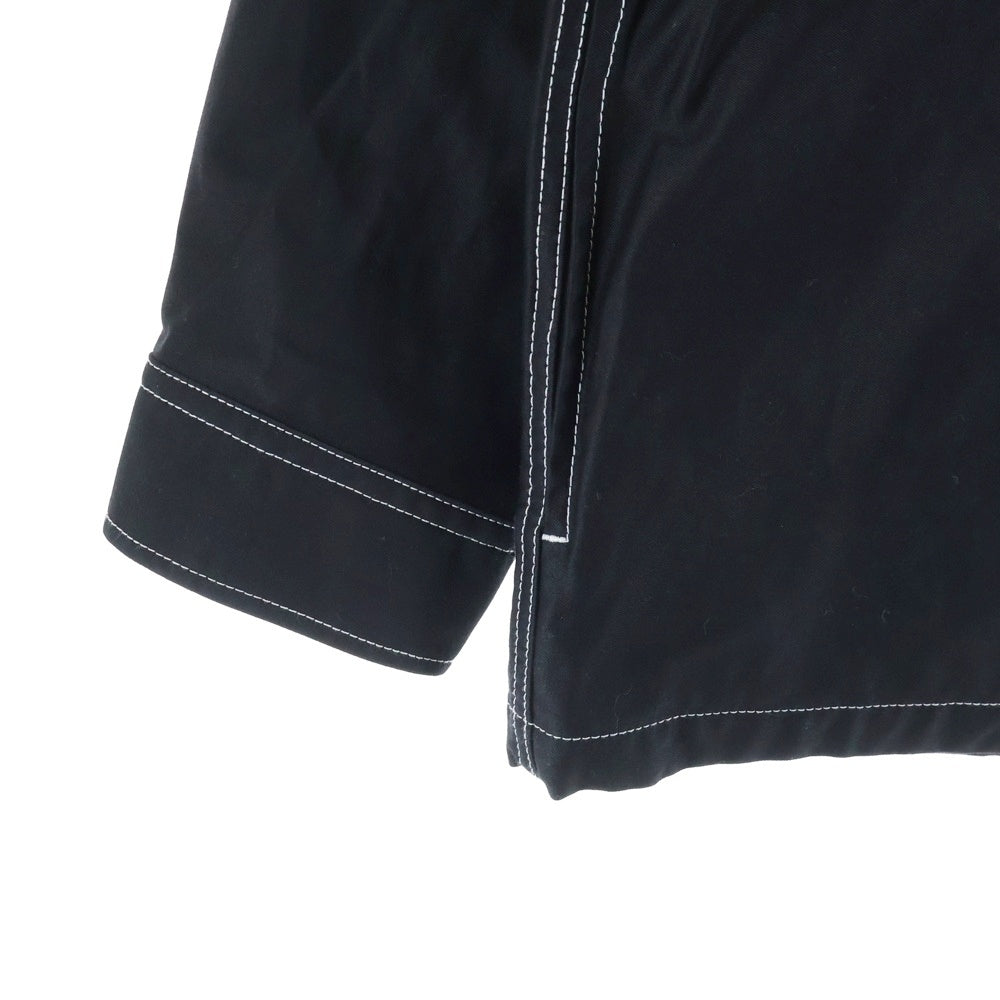 COMME des GARCONS HOMME(コムデギャルソンオム) 24AW AD2024 パッチワーク ジップアップノーカラージャケット ブラック HN-T012
