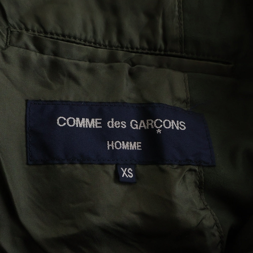 COMME des GARCONS HOMME(コムデギャルソンオム) 20AW AD2020 ドッキング シングルテーラードジャケット カーキ HF-J002