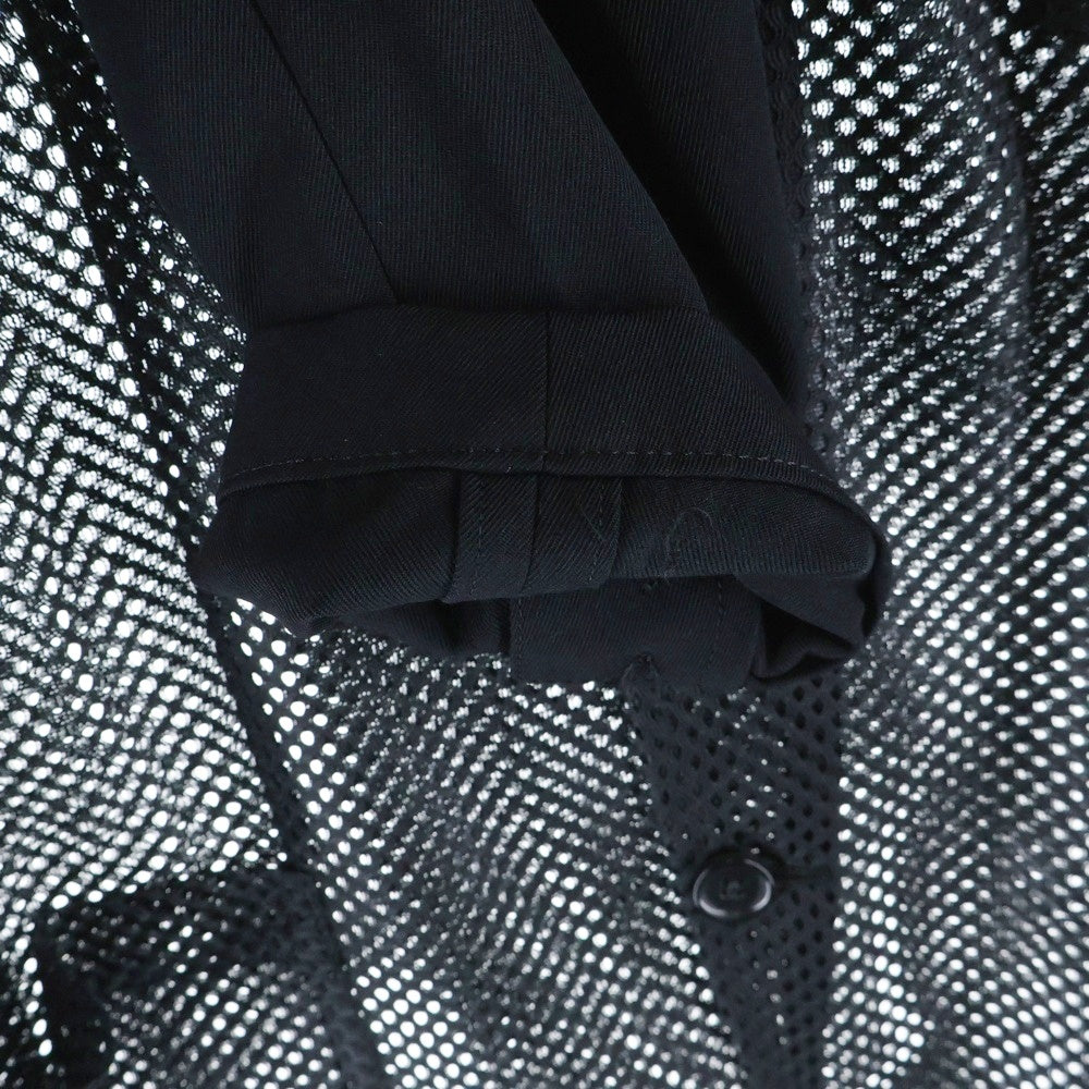COMME des GARCONS HOMME DEUX(コムデギャルソン オムドゥ) 25SS AD2024 袖切り替え メッシュ シングルテーラードジャケット ブラック DO-J047