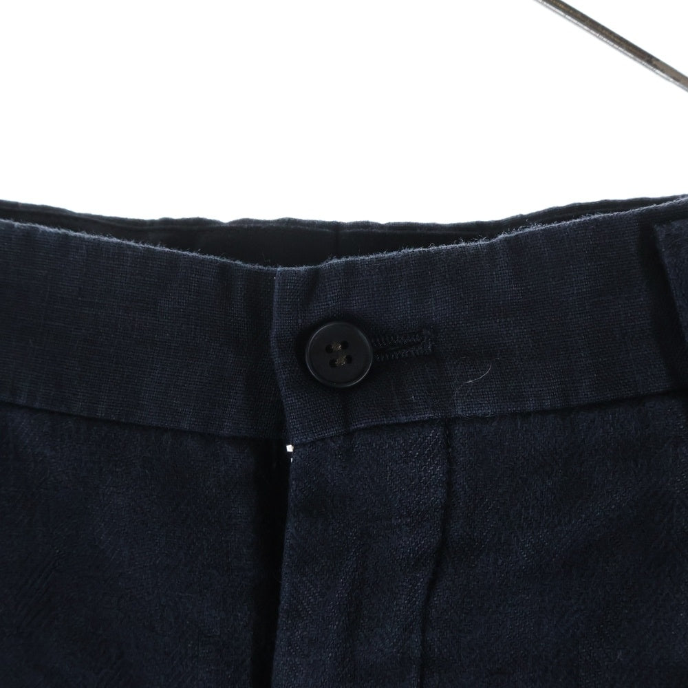 COMME des GARCONS HOMME(コムデギャルソンオム) 22SS AD2021 キュプラ混 2タック スラックスパンツ ネイビー HI-P020