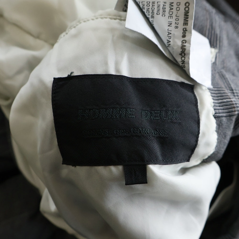 COMME des GARCONS HOMME DEUX(コムデギャルソン オムドゥ) 25SS AD2024 グレンチェック シングルテーラードジャケット グレー DO-J028