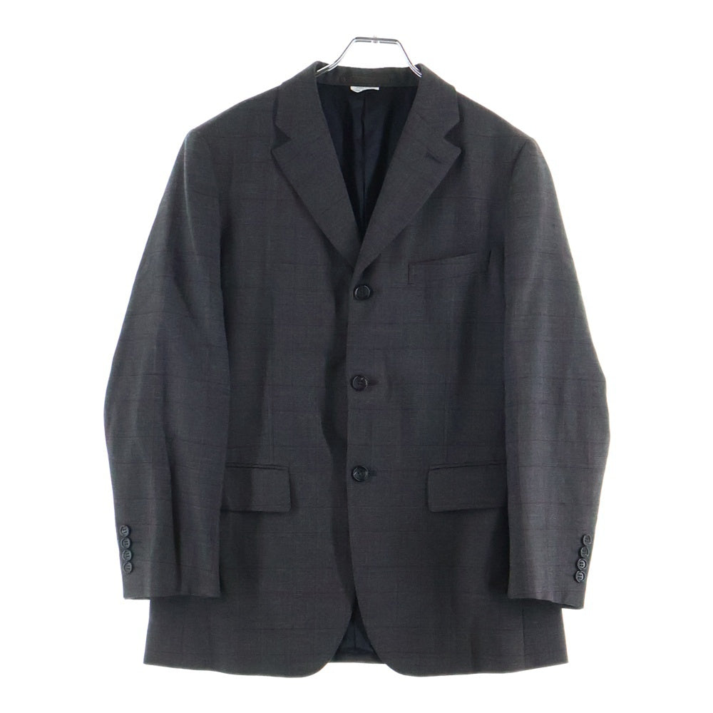 COMME des GARCONS HOMME DEUX(コムデギャルソン オムドゥ) 25AW AD2025 チェック柄 ウール セットアップスーツ 3Bシングルテーラードジャケット 1タックスラックスパンツ ブラウン DP-J022/DP-P024