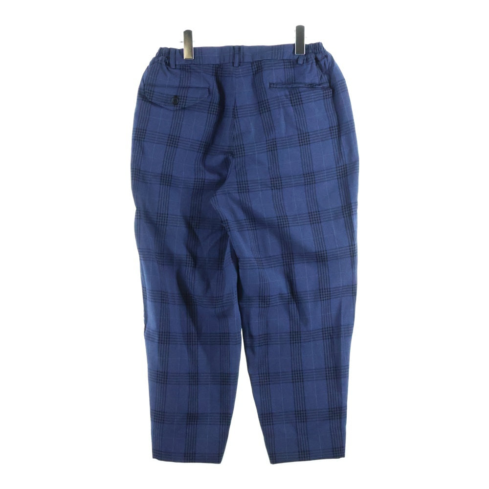 COMME des GARCONS HOMME DEUX(コムデギャルソン オムドゥ) 22SS AD2021 チェック柄 セットアップスーツ 3Bシングルテーラードジャケット イージースラックスパンツ ブルー DI-P045