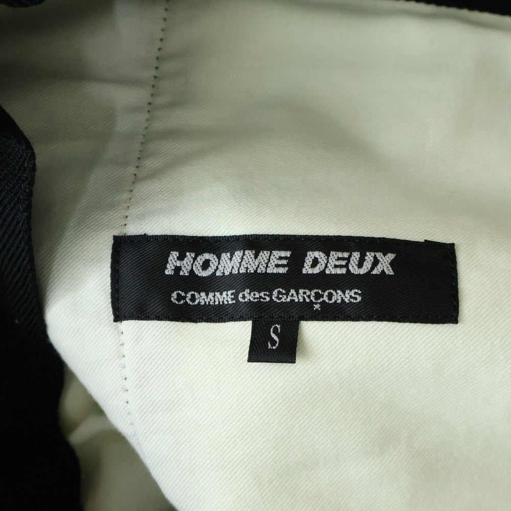 COMME des GARCONS HOMME DEUX(コムデギャルソン オムドゥ) 21AW AD2021 クロップド ウールイージースラックスパンツ ブラック DH-P024