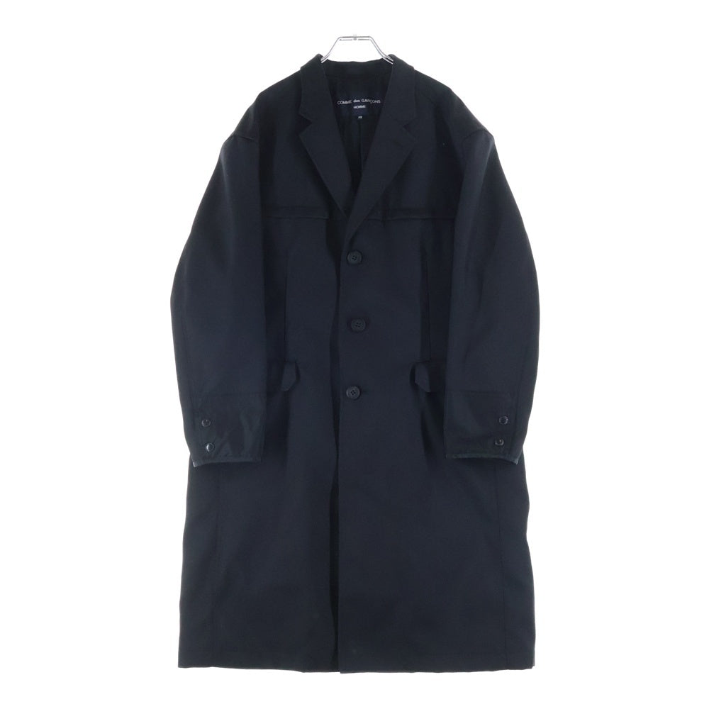 COMME des GARCONS HOMME(コムデギャルソンオム) 23AW AD2023 異素材切替 ロングコート ブラック HL-C001