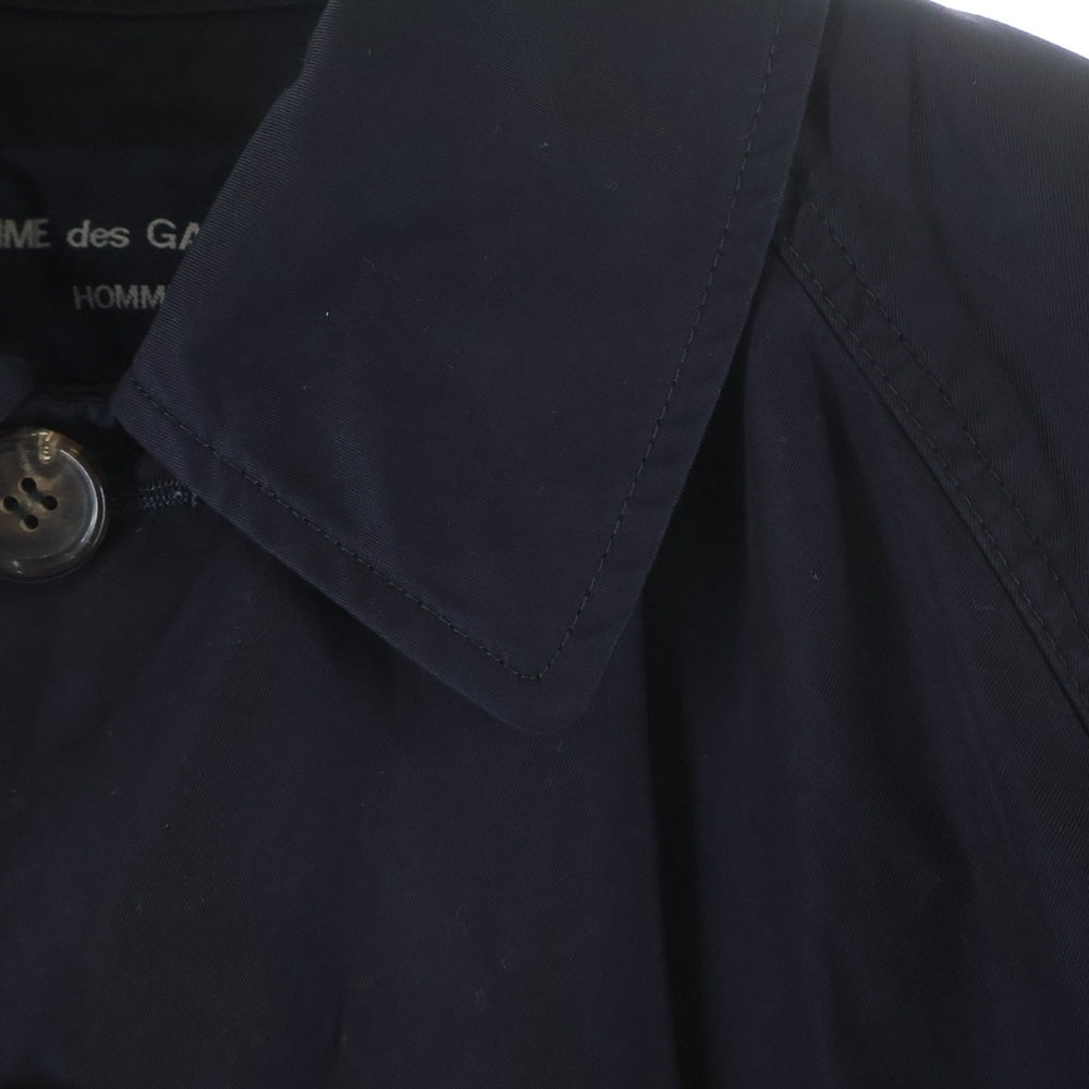 COMME des GARCONS HOMME(コムデギャルソンオム) 19SS AD2018 コットンギャバジン ステンカラーコート ブラック HC-C009