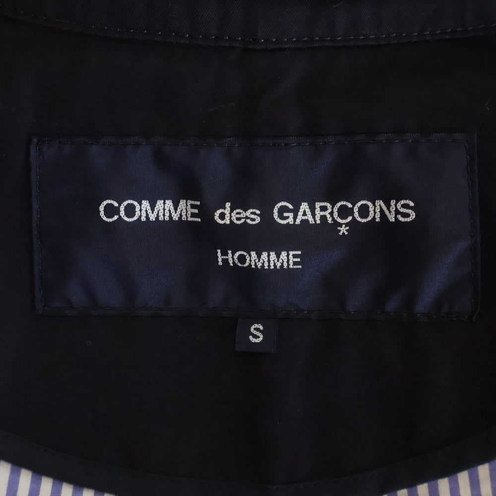 COMME des GARCONS HOMME(コムデギャルソンオム) 19SS AD2018 コットンギャバジン ステンカラーコート ブラック HC-C009