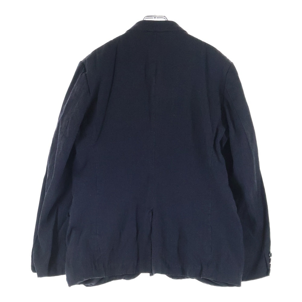 COMME des GARCONS HOMME(コムデギャルソンオム) 18SS AD2017 ドッキング加工 フロントストライプ 3Bシングルテーラードジャケット グレー/ネイビー HA-J013