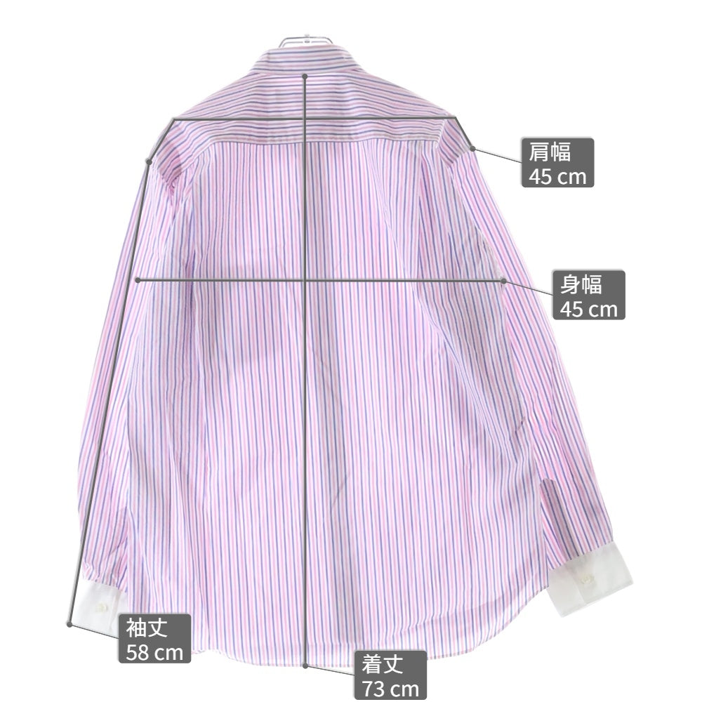COMME des GARCONS SHIRT(コムデギャルソンシャツ) フォーエバー 長袖マルチストライプ コットンシャツ ピンク/ブルー FZ-B088
