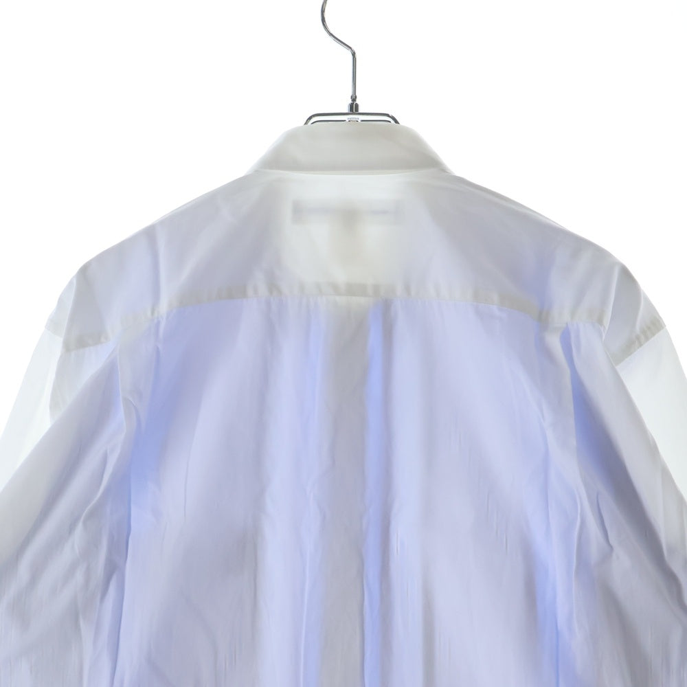 COMME des GARCONS SHIRT(コムデギャルソンシャツ) 19SS フロントストライプ切替 長袖ボタンシャツ ブルー/ホワイト S27006