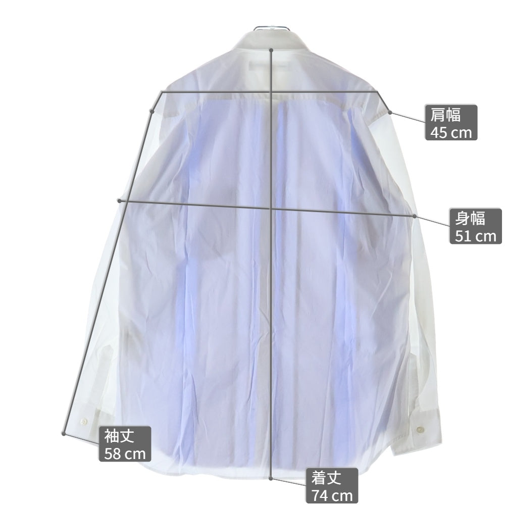 COMME des GARCONS SHIRT(コムデギャルソンシャツ) 19SS フロントストライプ切替 長袖ボタンシャツ ブルー/ホワイト S27006
