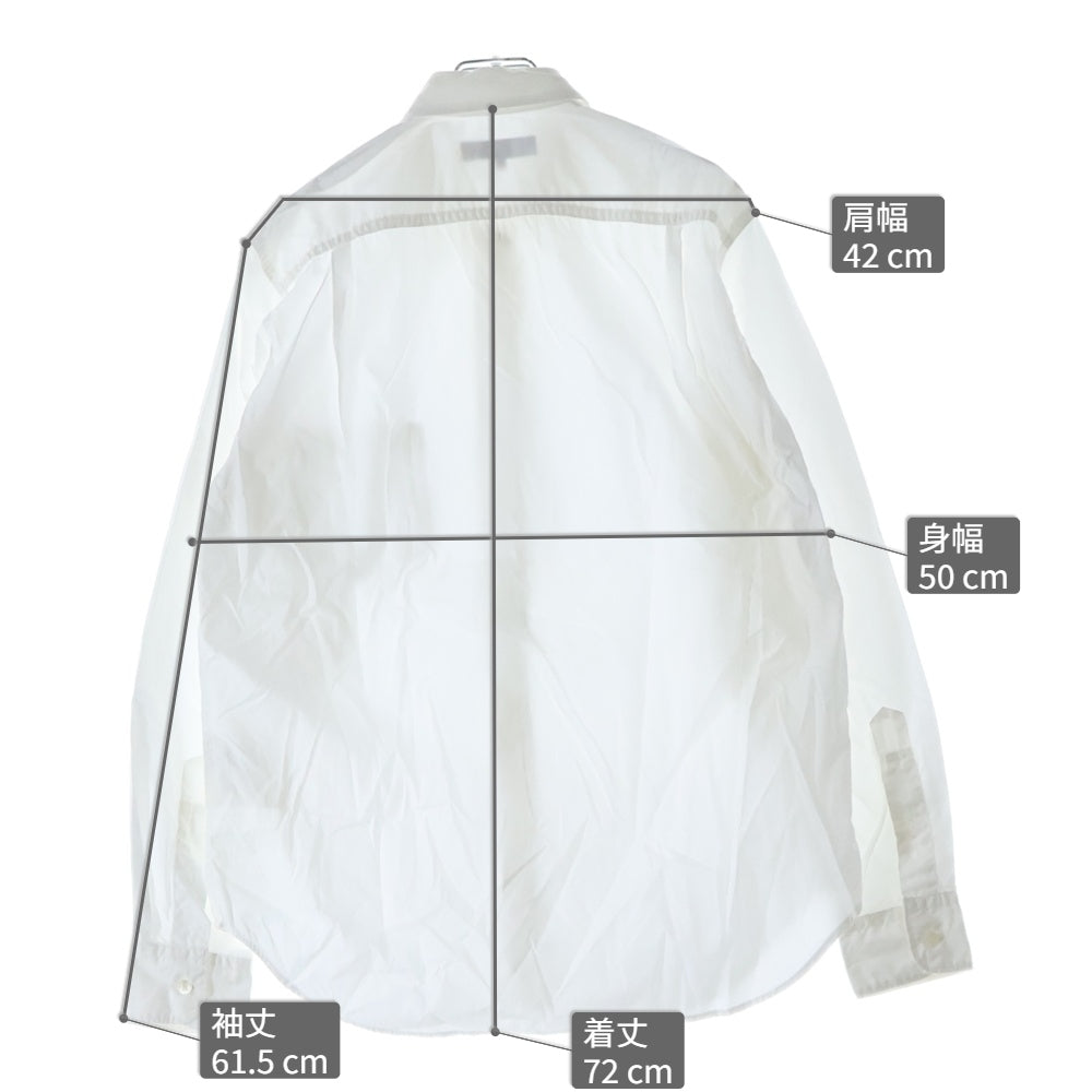 COMME des GARCONS HOMME(コムデギャルソンオム) 18SS AD2017 長袖コットンシャツ ホワイト HA-B101