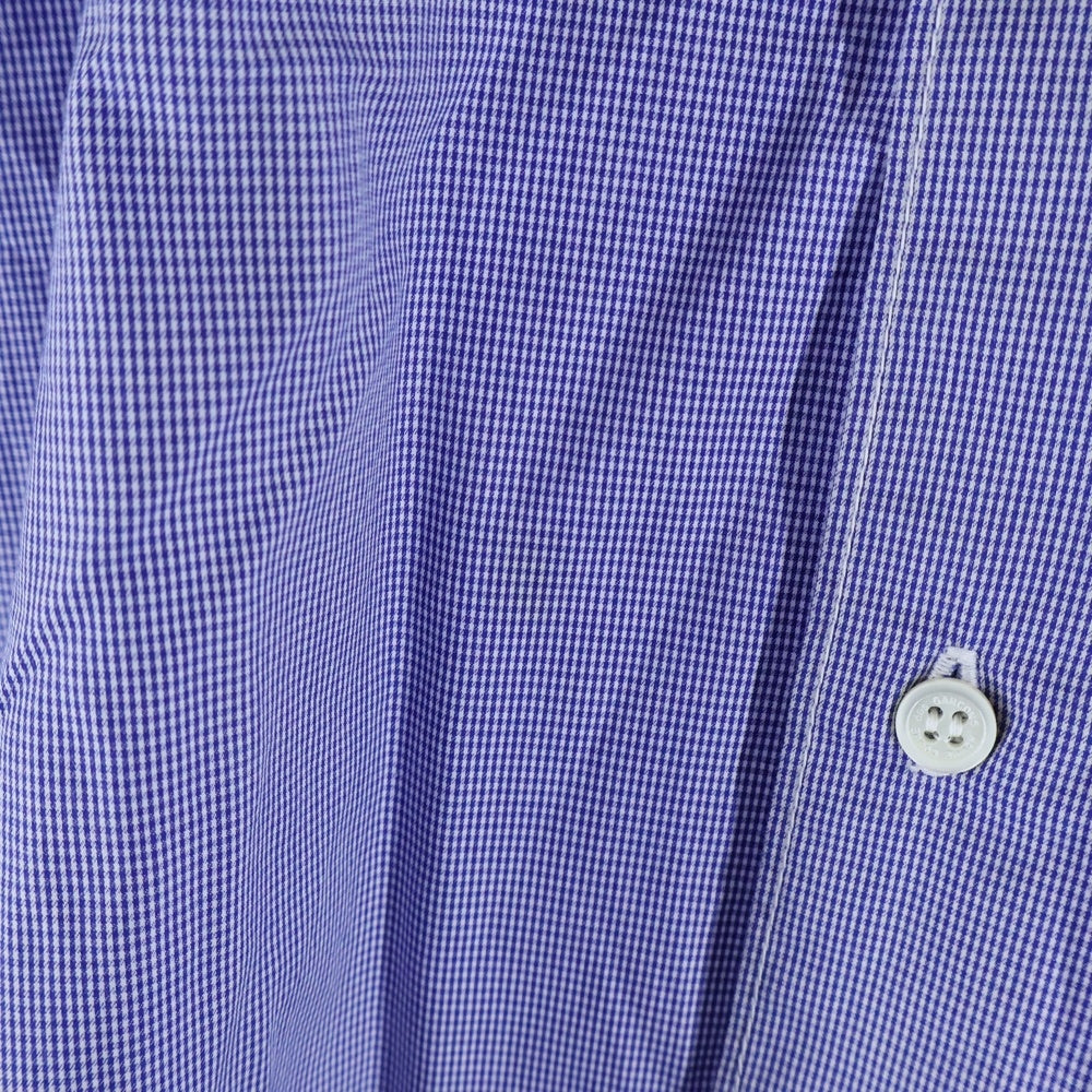 COMME des GARCONS HOMME(コムデギャルソンオム) 22AW AD2022 長袖ギンガムチェックシャツ ブルー HJ-B006