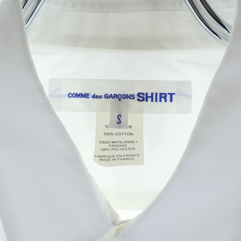 COMME des GARCONS SHIRT(コムデギャルソンシャツ) 23SS ×Disney ディズニー フロントモスリンミッキー刺繍 長袖シャツ ホワイト FK-B028