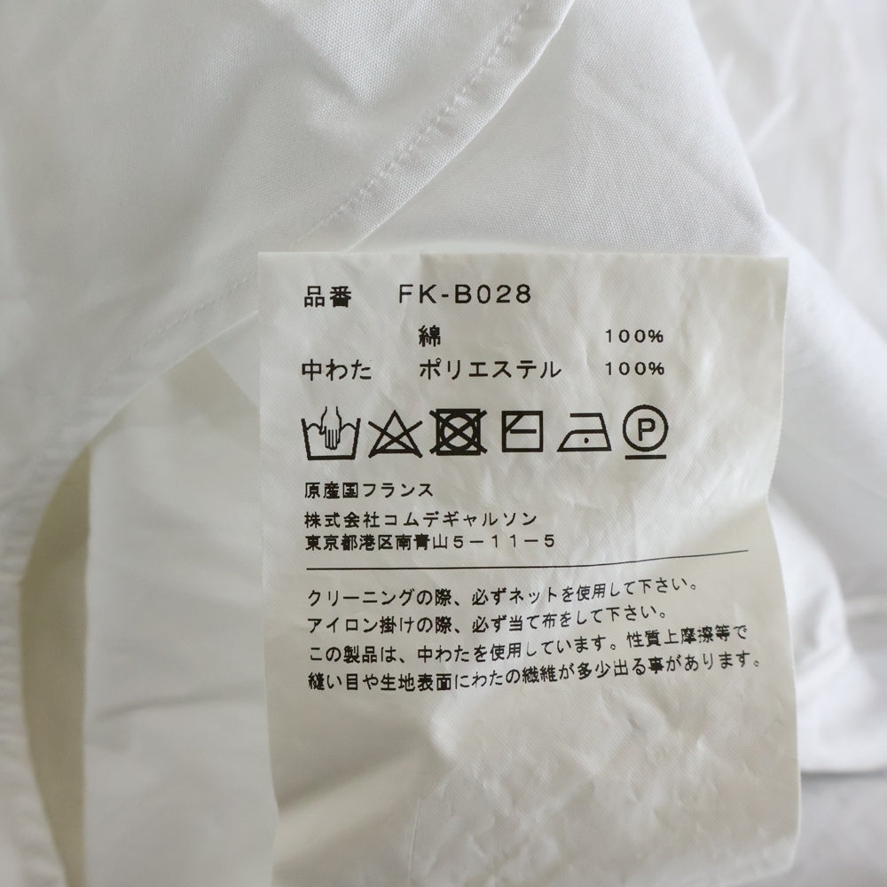 COMME des GARCONS SHIRT(コムデギャルソンシャツ) 23SS ×Disney ディズニー フロントモスリンミッキー刺繍 長袖シャツ ホワイト FK-B028