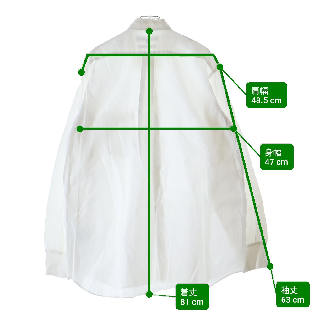 COMME des GARCONS SHIRT(コムデギャルソンシャツ) 80-90S 初期刺繍タグ 袖カットソー切替 長袖シャツ ホワイト