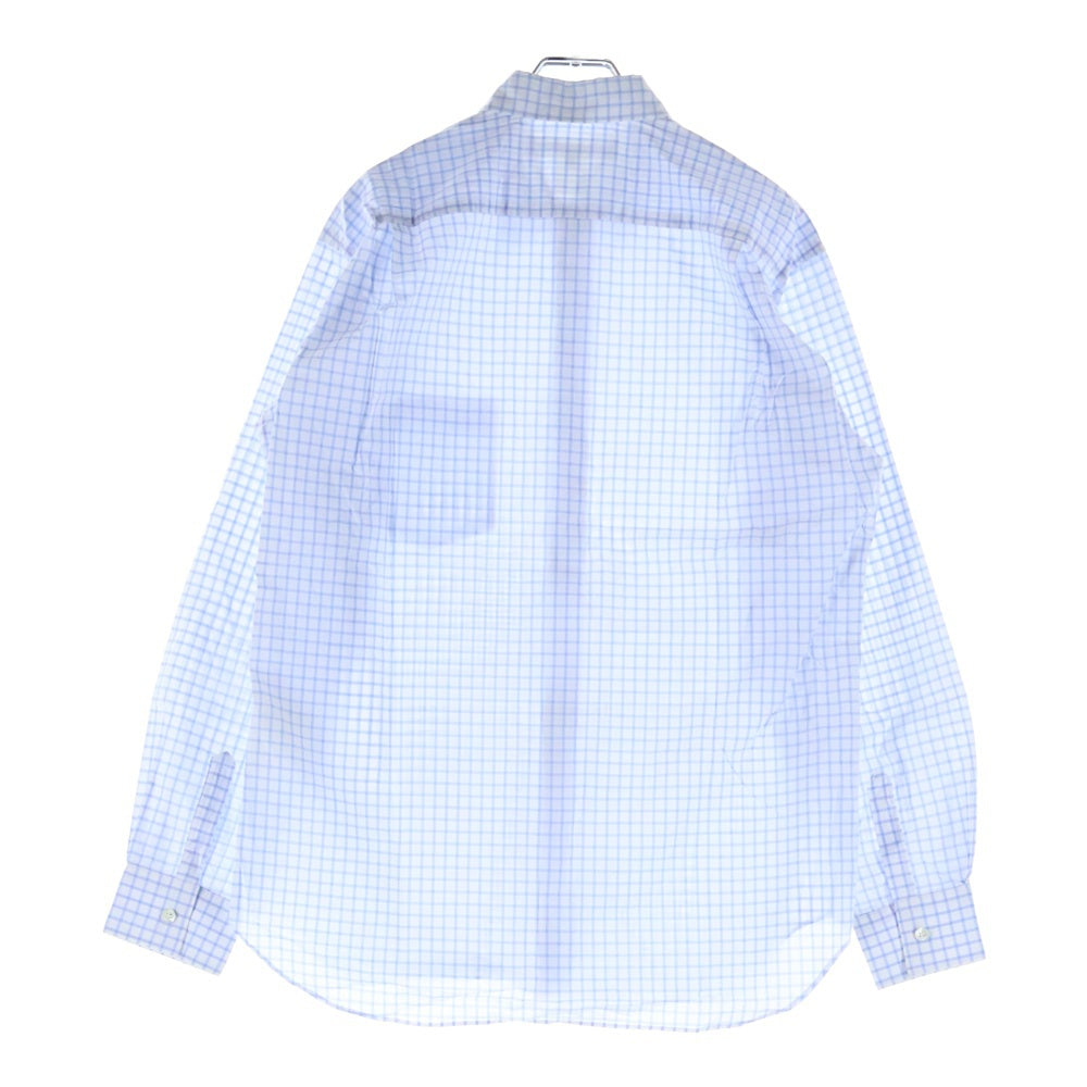 COMME des GARCONS SHIRT(コムデギャルソンシャツ) 長袖チェックボタンシャツ ホワイト/ブルー FO07B201