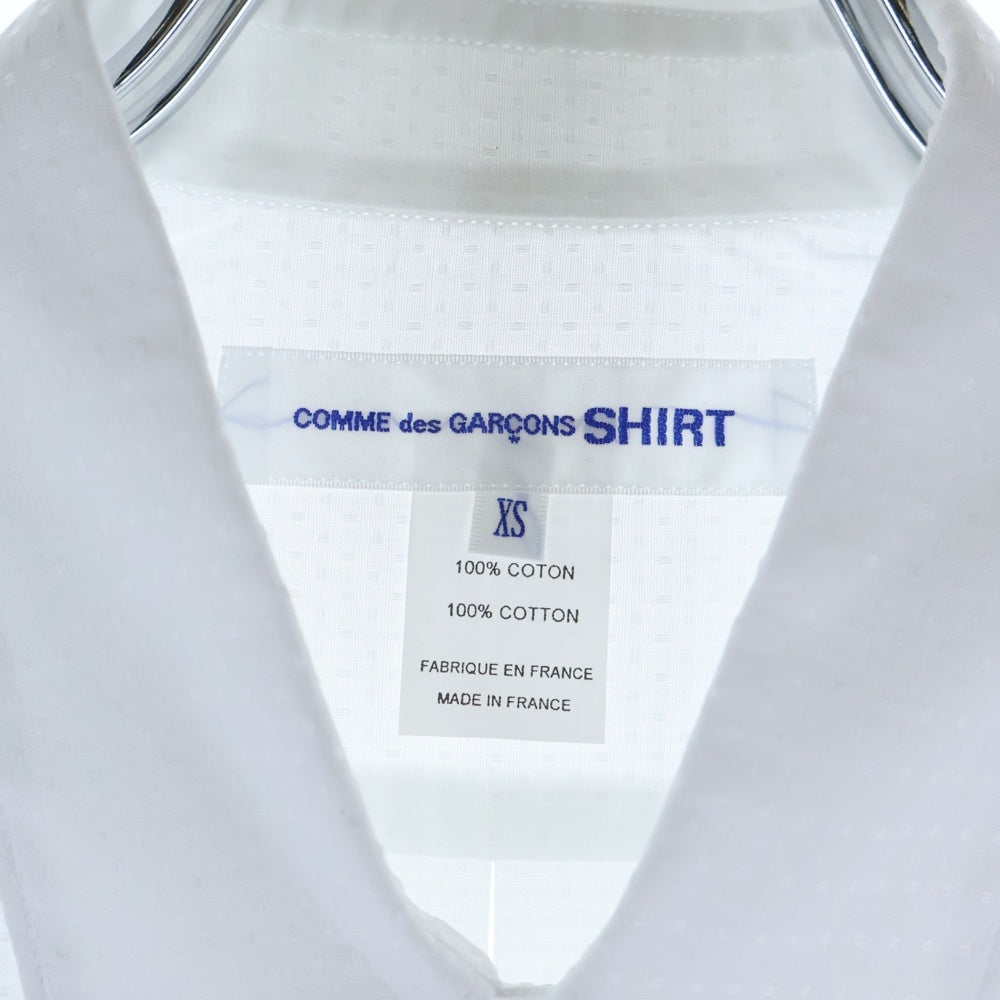 COMME des GARCONS SHIRT(コムデギャルソンシャツ) 22SS コットンポプリン 長袖シャツ ホワイト FI-B041