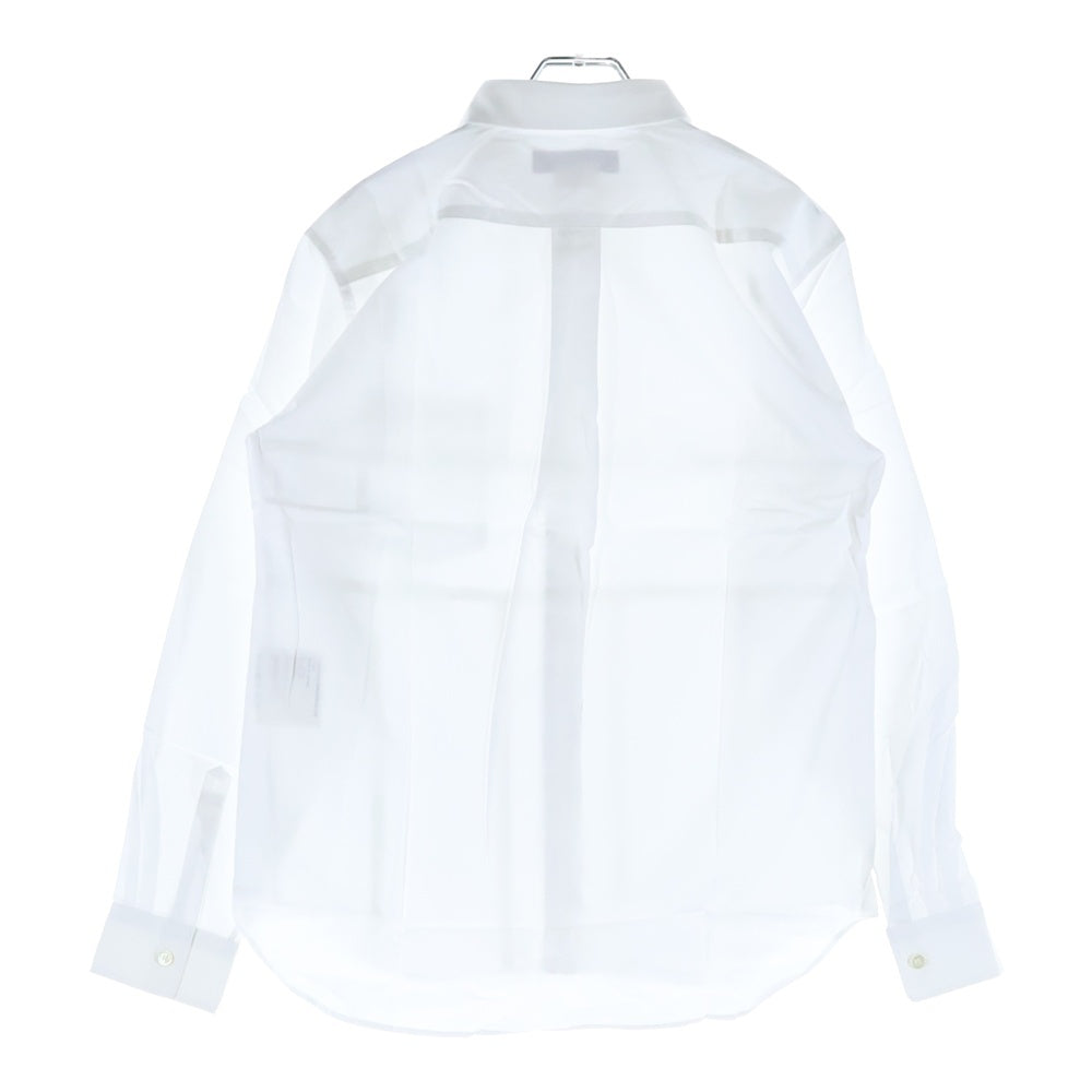 COMME des GARCONS HOMME DEUX(コムデギャルソン オムドゥ) 20AW AD2020 フロントパッチワーク 長袖ボタンシャツ ホワイト DF-B049
