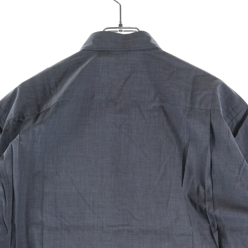 COMME des GARCONS HOMME(コムデギャルソンオム) 21AW AD2021 裾切替加工 長袖ボタンシャツ グレー/ブラック HH-B019
