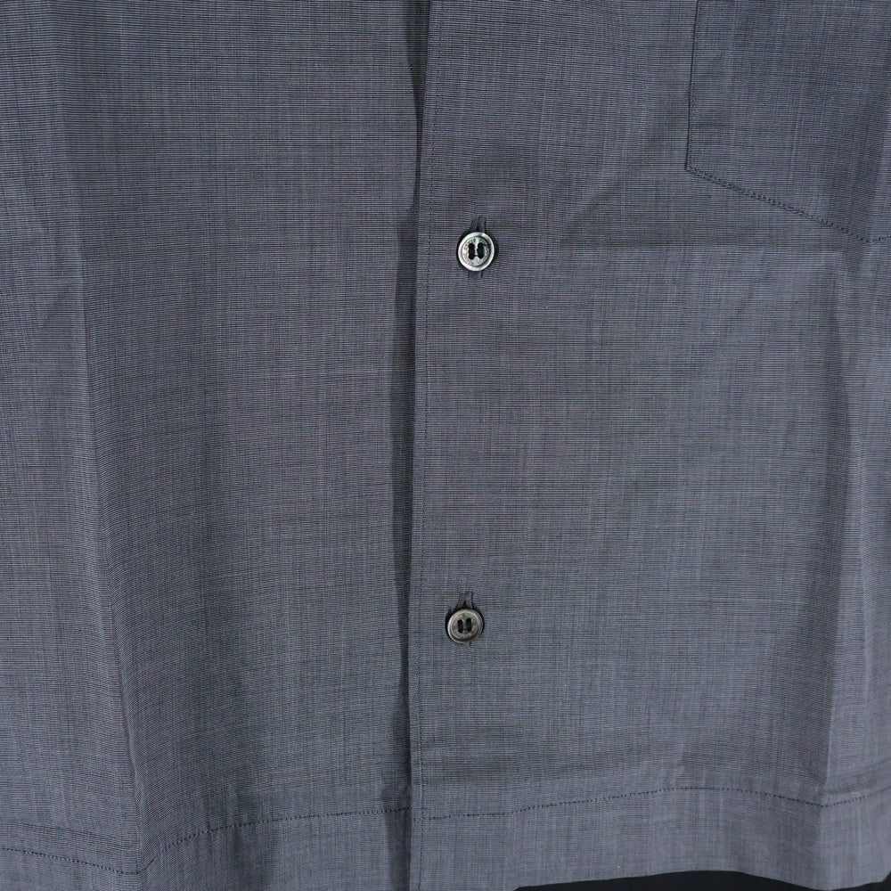 COMME des GARCONS HOMME(コムデギャルソンオム) 21AW AD2021 裾切替加工 長袖ボタンシャツ グレー/ブラック HH-B019