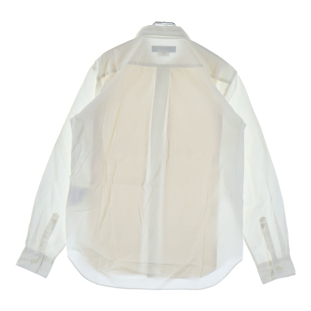 COMME des GARCONS HOMME DEUX(コムデギャルソン オムドゥ) 21SS AD2020 フロント切替 長袖ボタンシャツ ホワイト/アイボリー DG-B029