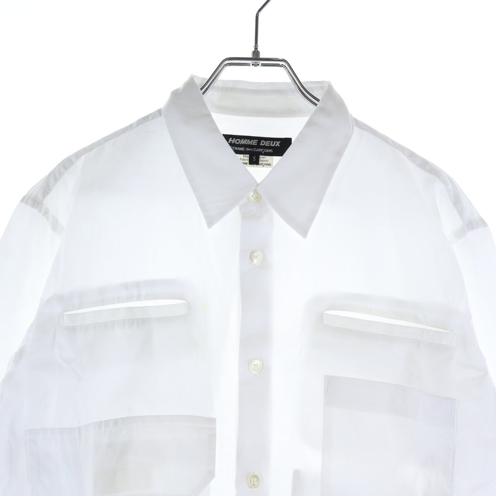 COMME des GARCONS HOMME DEUX(コムデギャルソン オムドゥ) 21AW AD2021 マルチポケット長袖シャツ ホワイト DH-B030