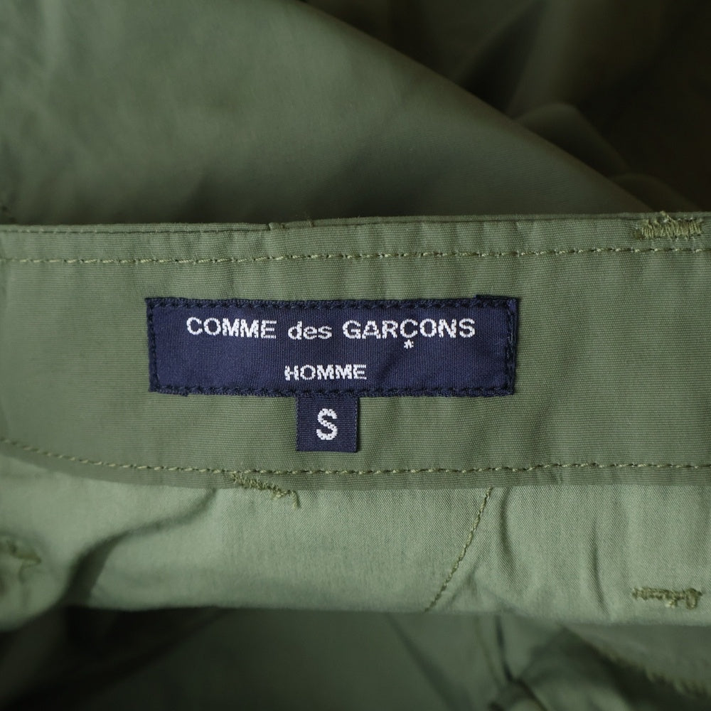 COMME des GARCONS HOMME(コムデギャルソンオム) 22SS AD2021 ナイロン ワイド カーゴパンツ カーキ HI-P017