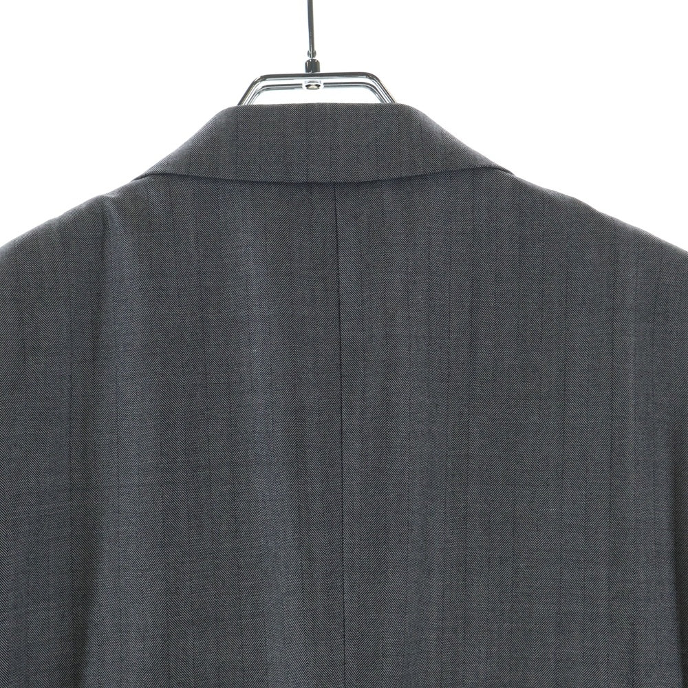 COMME des GARCONS HOMME DEUX(コムデギャルソン オムドゥ) 20SS AD2019 ヘリンボーン ストライプ ウール 3B テーラードジャケット グレー DE-J006