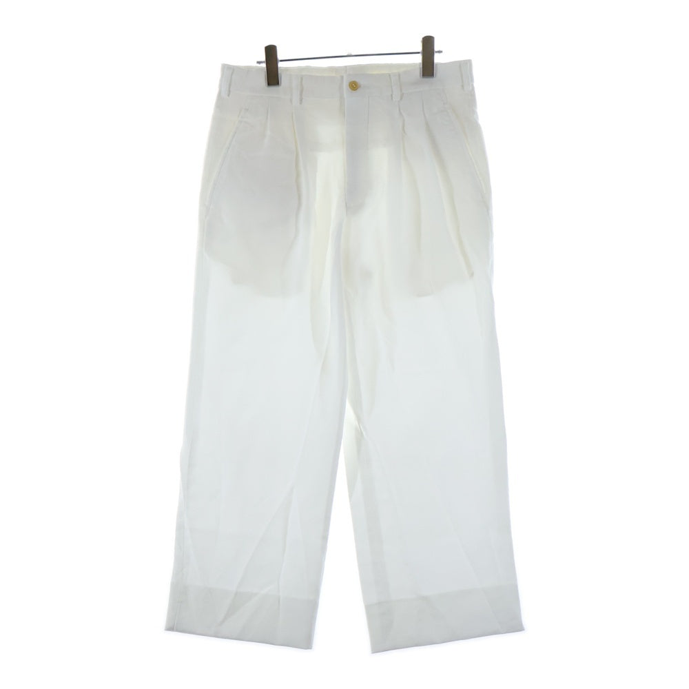 COMME des GARCONS HOMME PLUS(コムデギャルソンオムプリュス) 21SS AD2020 2タック ストレートワイドパンツ ホワイト PG-P030