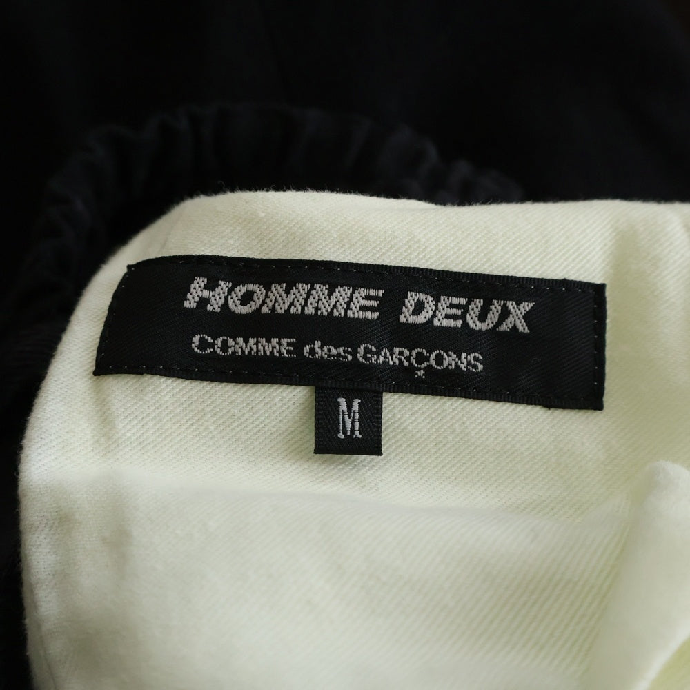COMME des GARCONS HOMME DEUX(コムデギャルソン オムドゥ) 22AW AD2022 キュプラ混 テーパードスラックスパンツ ブラック DJ-P028