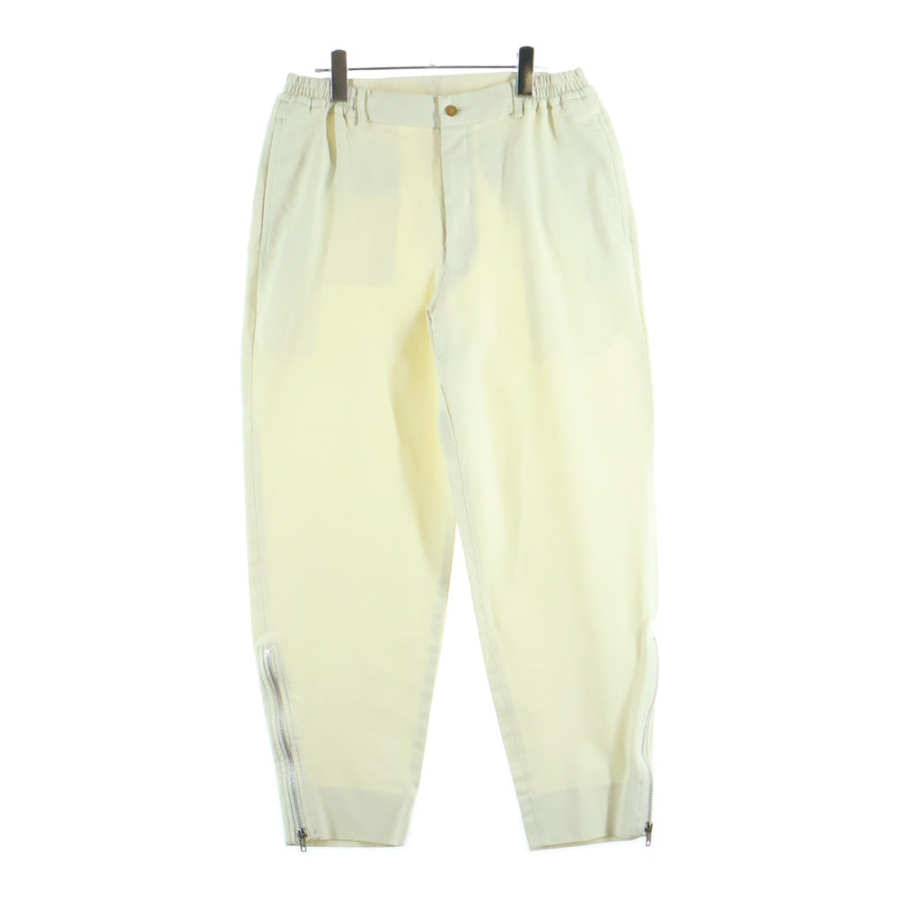 COMME des GARCONS HOMME DEUX(コムデギャルソン オムドゥ) 24SS AD2023 ポリ縮絨 裾ジップ テーパードパンツ イエロー DM-P050