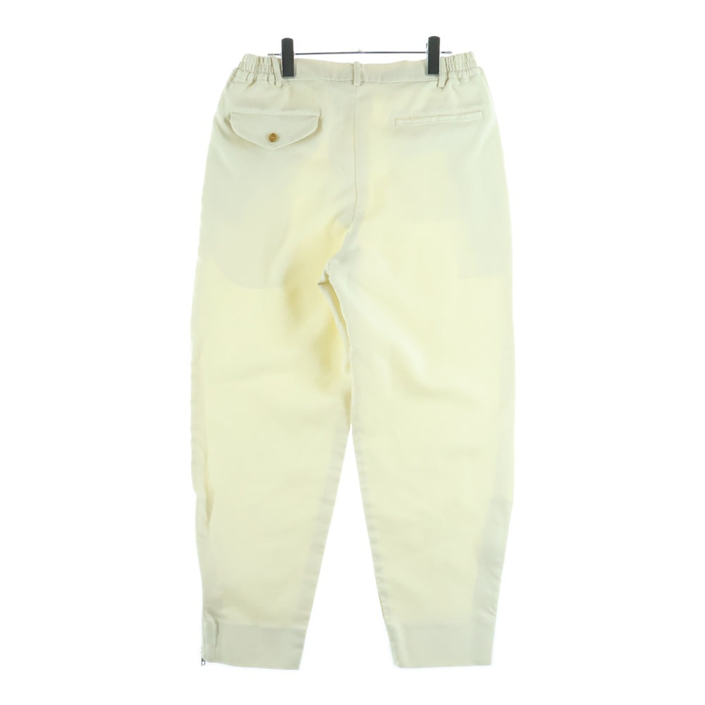 COMME des GARCONS HOMME DEUX(コムデギャルソン オムドゥ) 24SS AD2023 ポリ縮絨 裾ジップ テーパードパンツ イエロー DM-P050