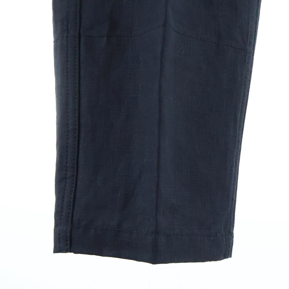COMME des GARCONS HOMME(コムデギャルソンオム) 24SS AD2023 リネン テーパードスラックスパンツ ブラック HM-P023