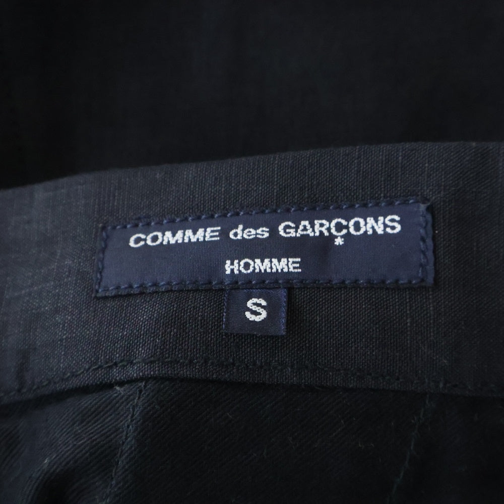 COMME des GARCONS HOMME(コムデギャルソンオム) 24SS AD2023 リネン テーパードスラックスパンツ ブラック HM-P023
