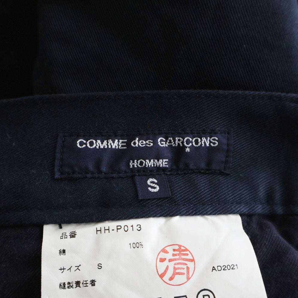 COMME des GARCONS HOMME(コムデギャルソンオム) 21AW AD2021 パッチワーク ワイドチノパンツ ネイビー HH-P013