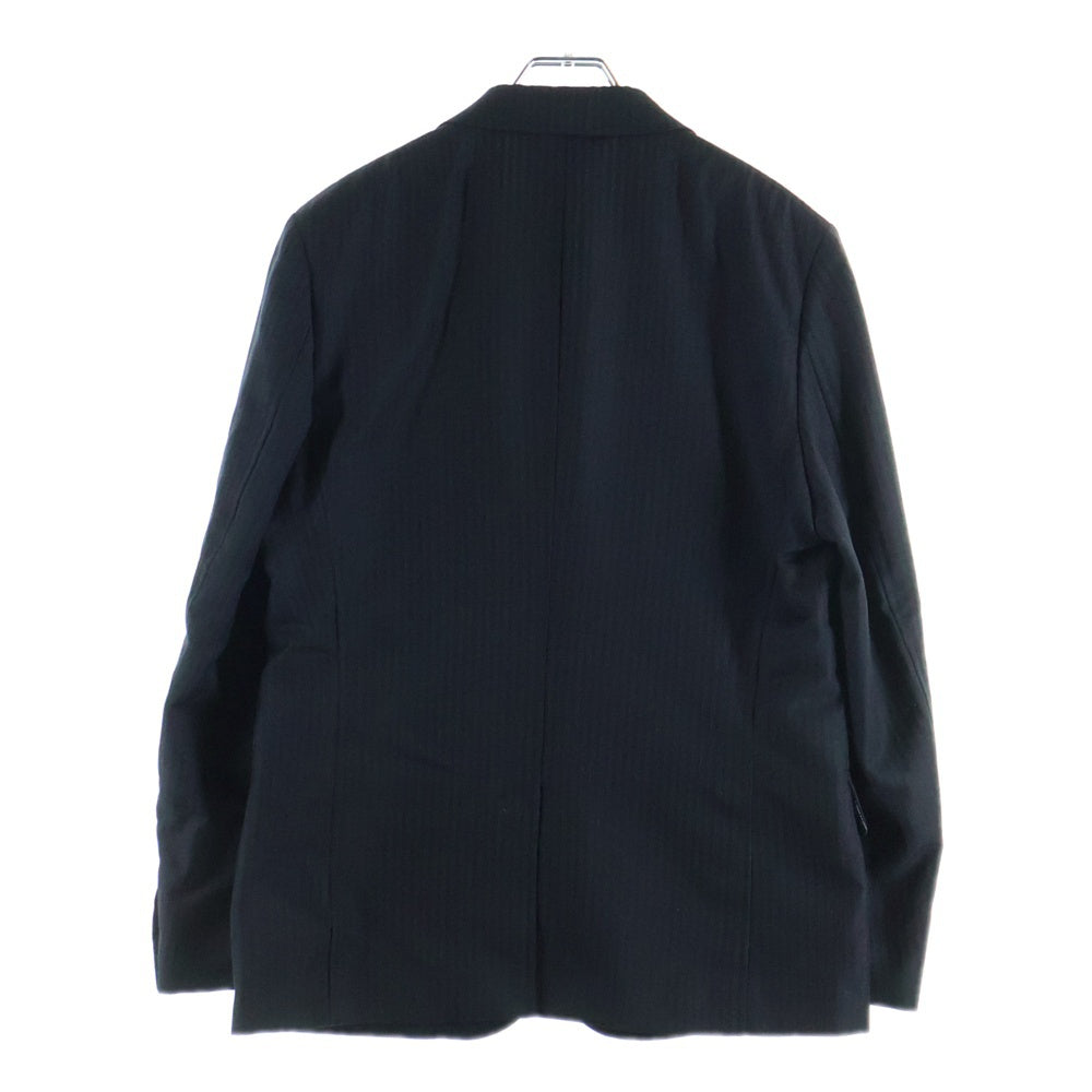COMME des GARCONS HOMME(コムデギャルソンオム) 18AW AD2018 ウールエステル ドビーストライプ 3Bテーラードジャケット ブラック HB-J031
