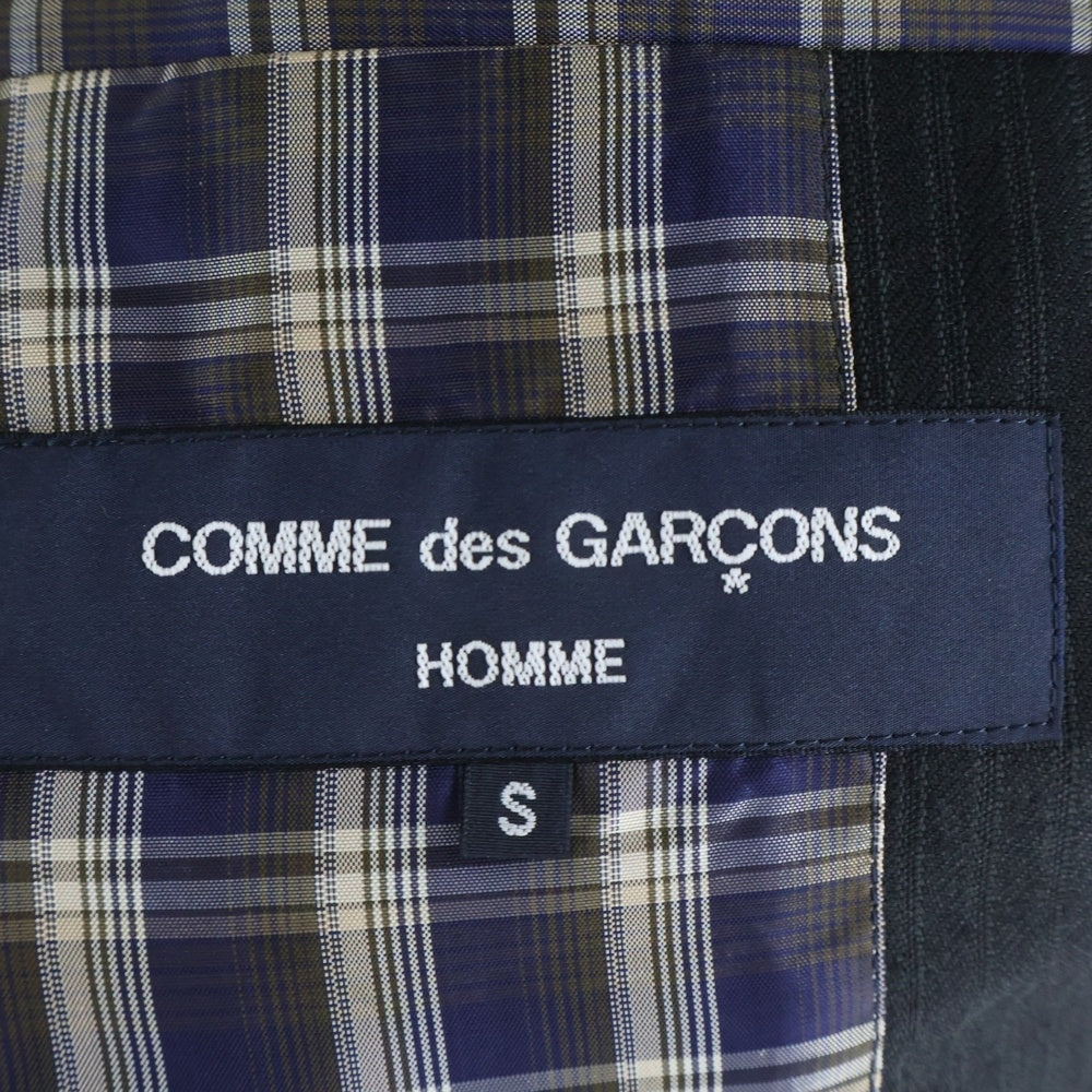 COMME des GARCONS HOMME(コムデギャルソンオム) 18AW AD2018 ウールエステル ドビーストライプ 3Bテーラードジャケット ブラック HB-J031