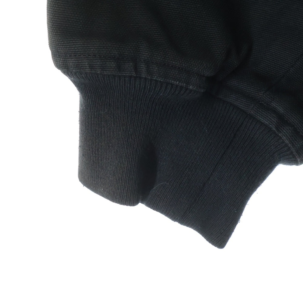 COMME des GARCONS HOMME(コムデギャルソンオム) 91AW AD1991 田中オム期 裏地キルティング モッズコート ジップアップフーデッドジャケット ブラック HJ-080830