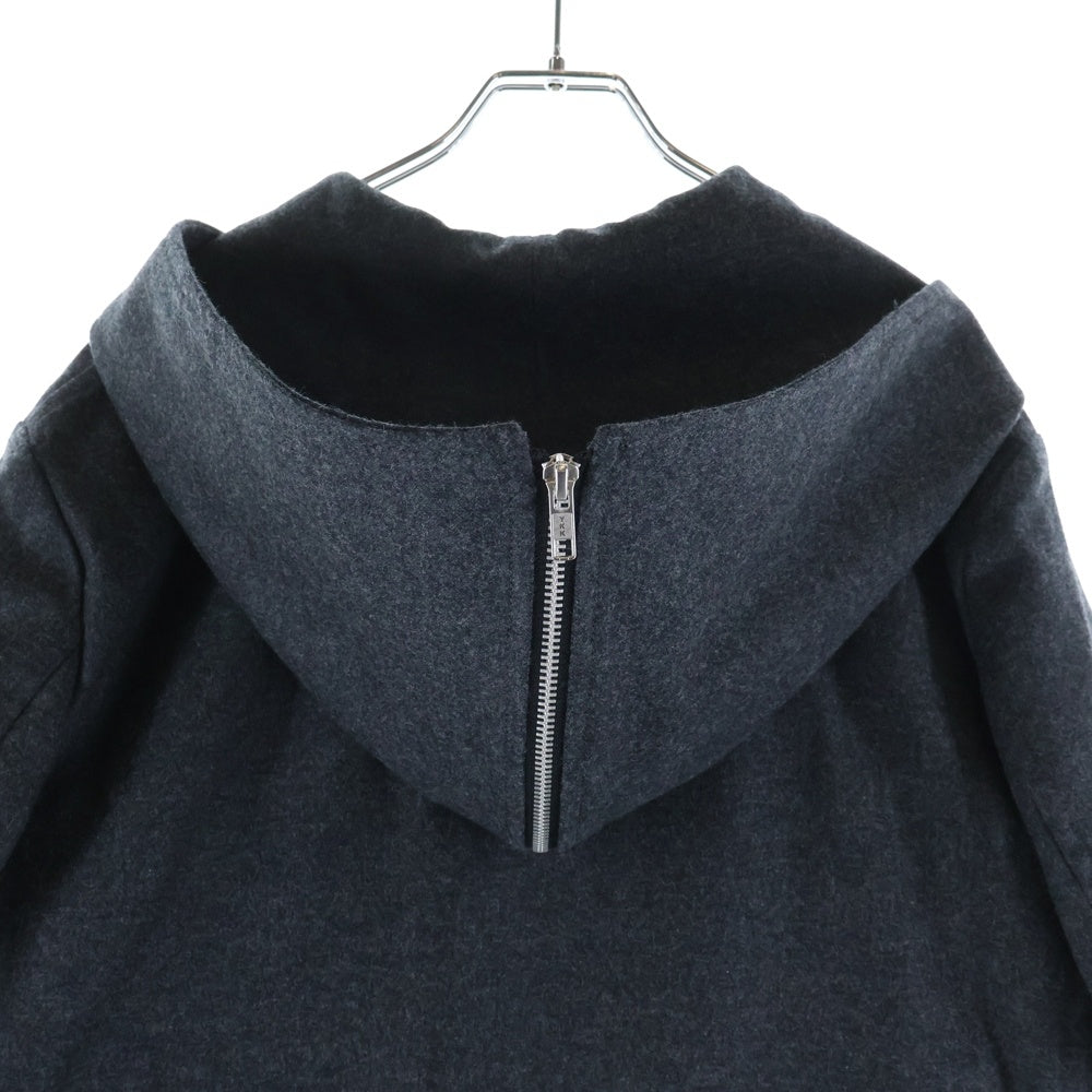 COMME des GARCONS HOMME DEUX(コムデギャルソン オムドゥ) 22AW AD2022 ジップアップウールフーデッドコート グレー DJ-C001